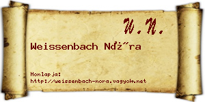 Weissenbach Nóra névjegykártya