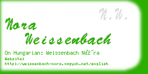 nora weissenbach business card